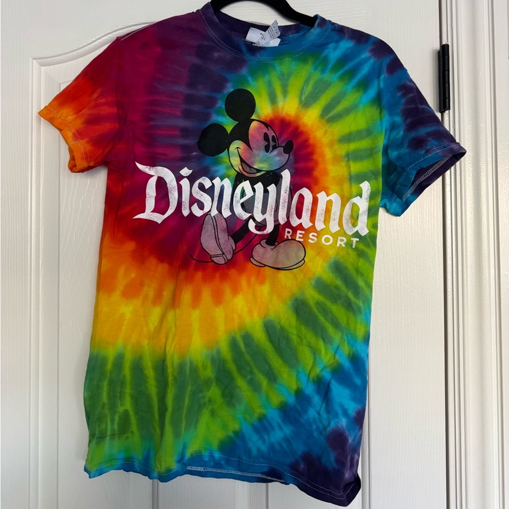 Disneyland Rainbow Tie-Dye Vibrant 100% Cotton T-Shirt